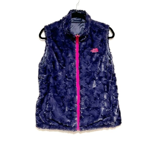 The North Face Women’s Mossbud Swirl Reversible Vest Dark Purple / Pink M - Picture 3 of 5